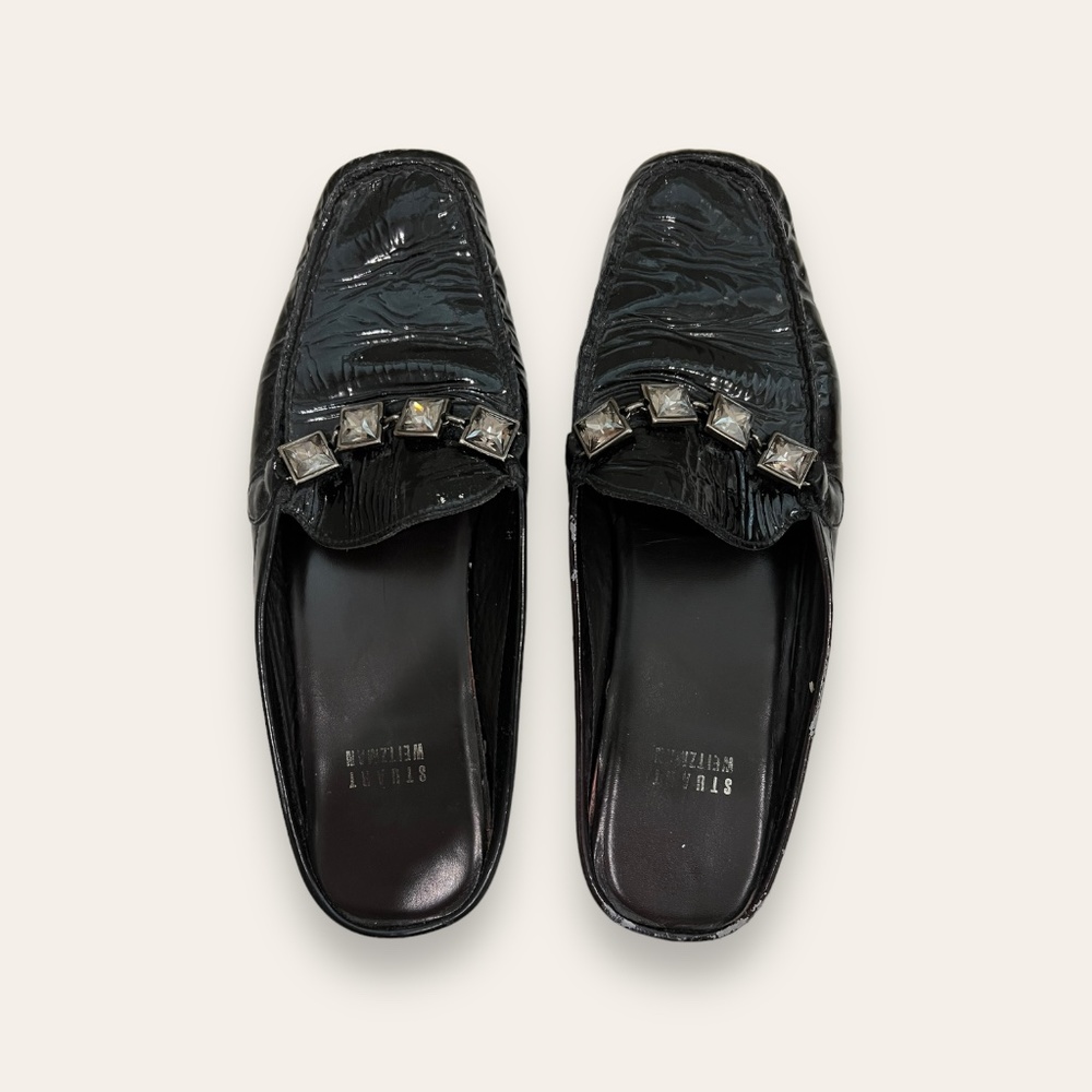 Stuart Weitzman Vintage Mule Black Size 7